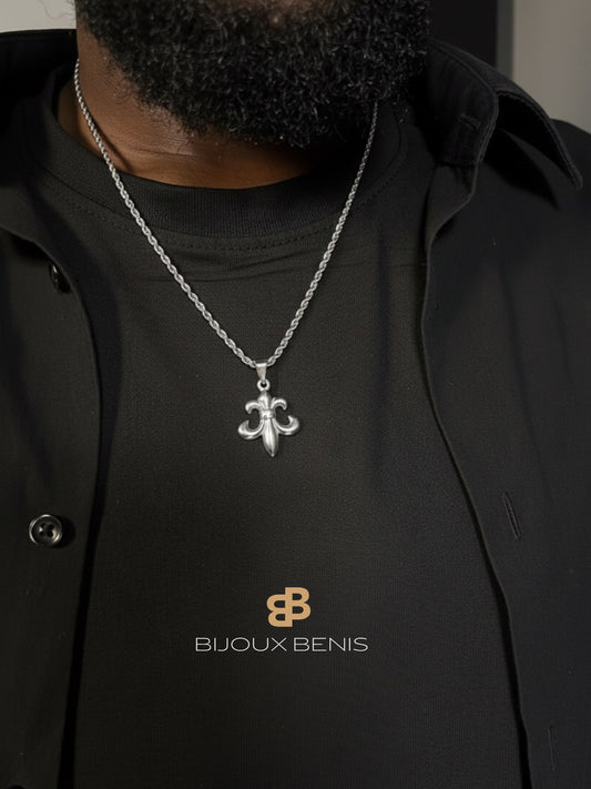 Chaîne Fleur de Lys – Argent – 3,3 mm – Acier inoxydable
