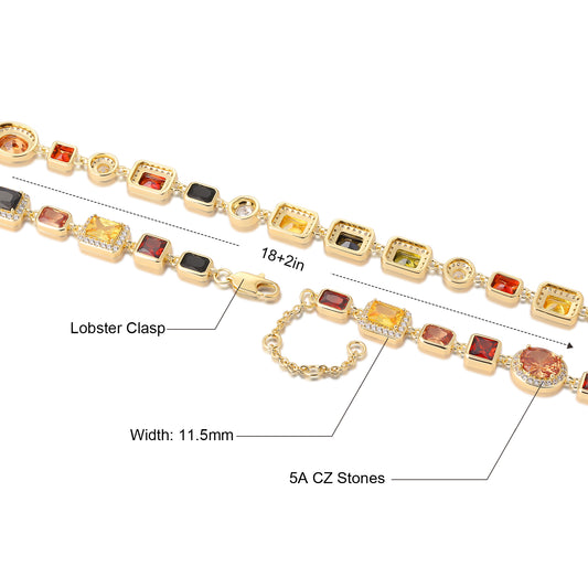 Bracelet en argent avec pierres précieuses