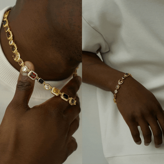 “Ensemble Chaîne & Bracelet VVS – Style Premium & Brillance Réelle
